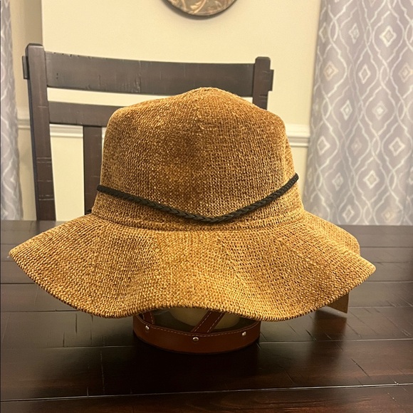 Britts Knits Accessories - Britt’s Knits Getaway Foldable Panama Bucket Hat Packable Chenille Chestnut OS